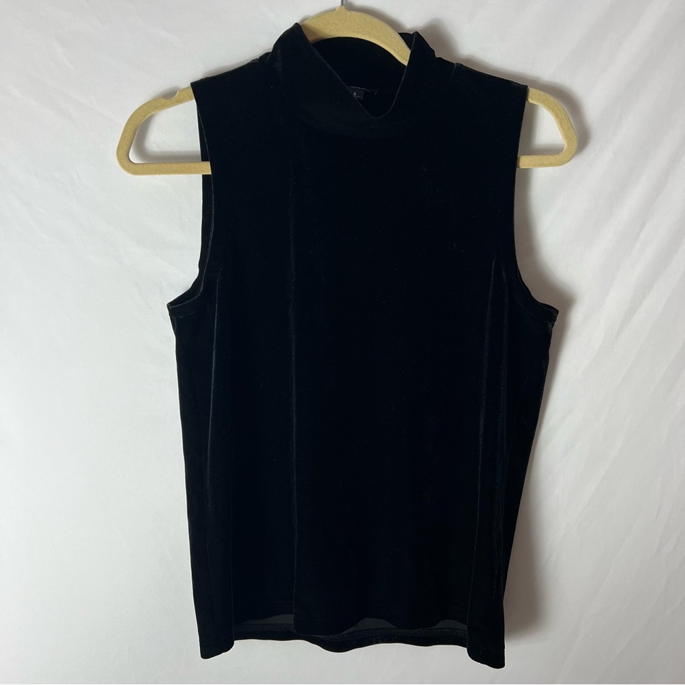 Velvet mockneck tank top